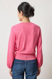 Lilla P - Pleated Sleeve Crewneck Sweater