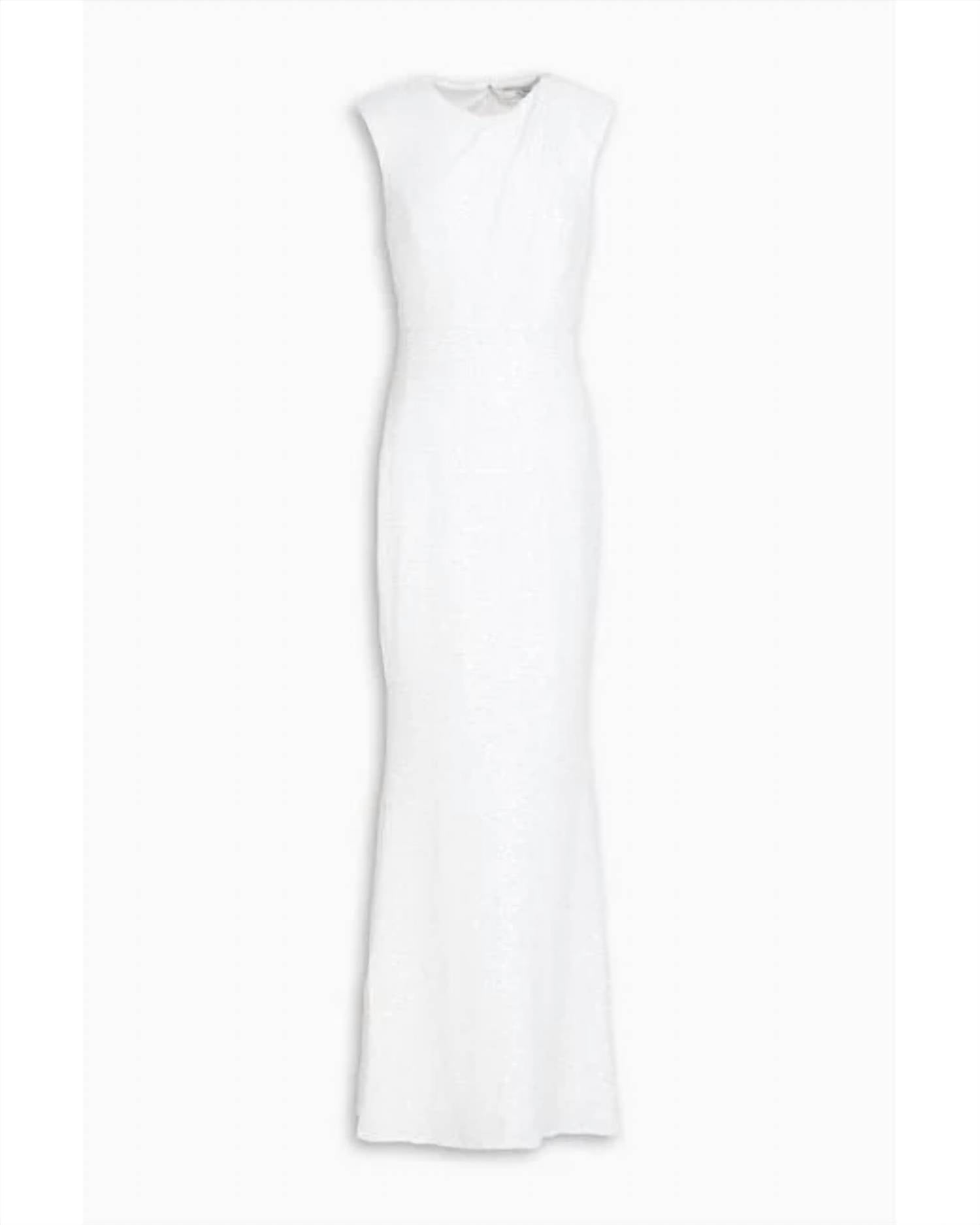 Badgley Mischka - Sequined Mesh Gown