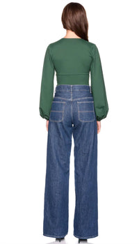 Susana Monaco - V-neck Bubble Sleeve Top