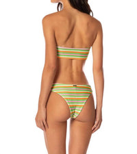 Maaji - Rainbow Stripe Iconic Low Rise Thin Side Bikini Bottom