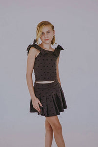 Flowers By Zoe - Girls All Over Bow Corset Top