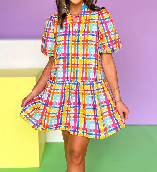 Thml - Puff sleeve gingham dress