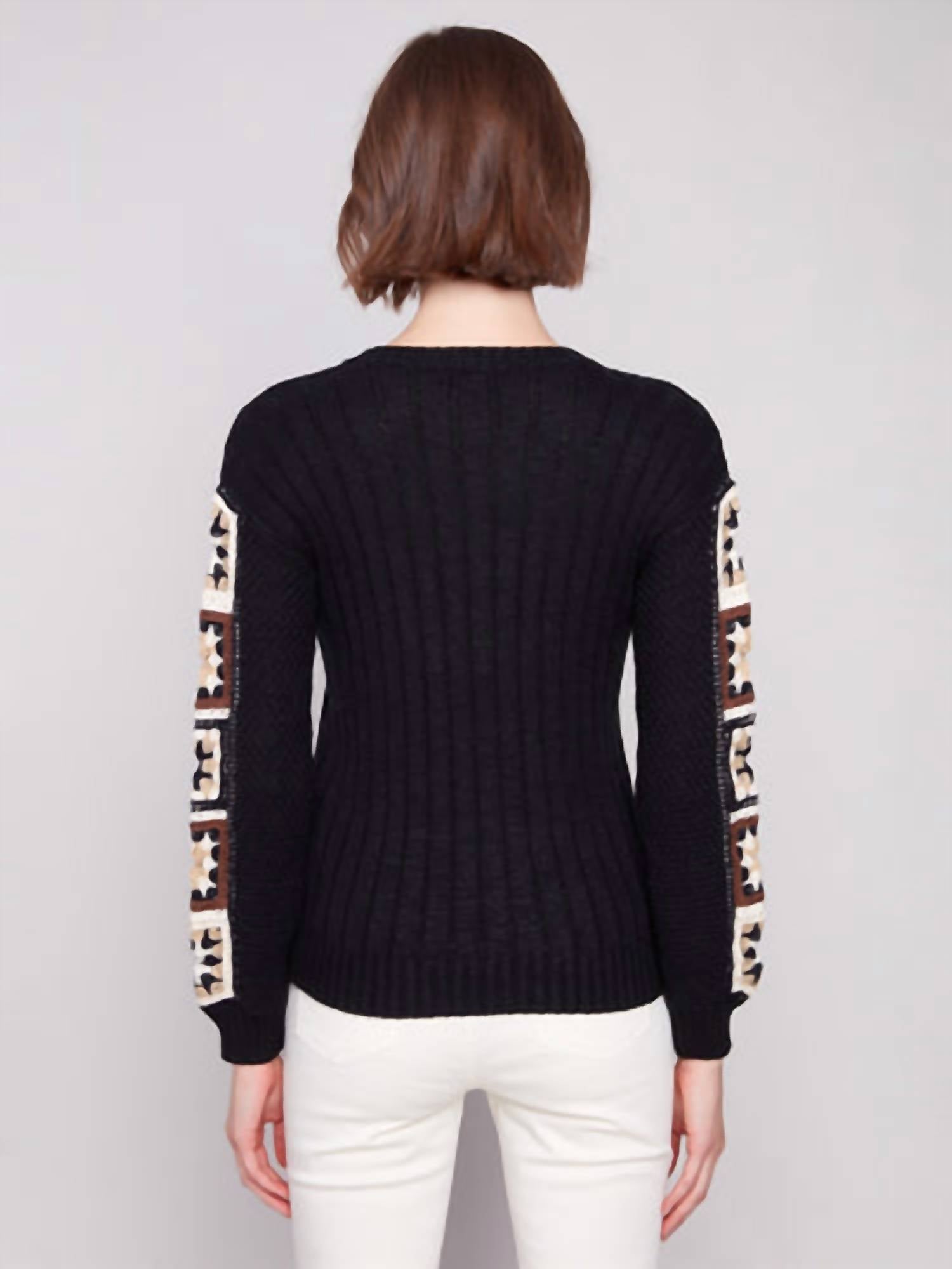 Charlie B - Crochet Sleeve Sweater