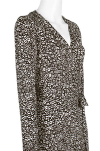 Adrianna Papell - Women's Long Sleeve Tie Side Wrap Dress