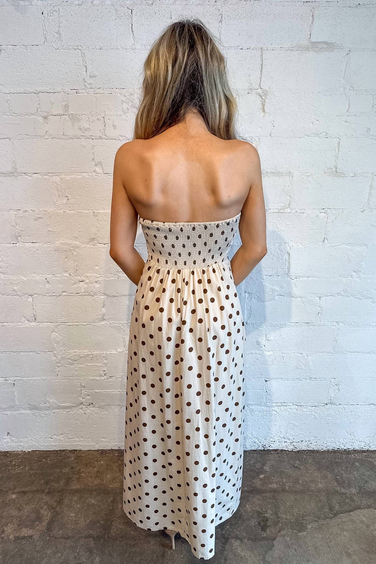 Adeline - Vivian Polka Dot Maxi Dress