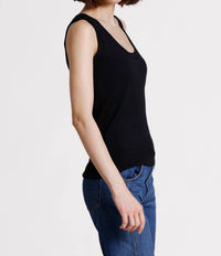 Minnie Rose - Supima Cotton Cashmere Scoop Neck Tank