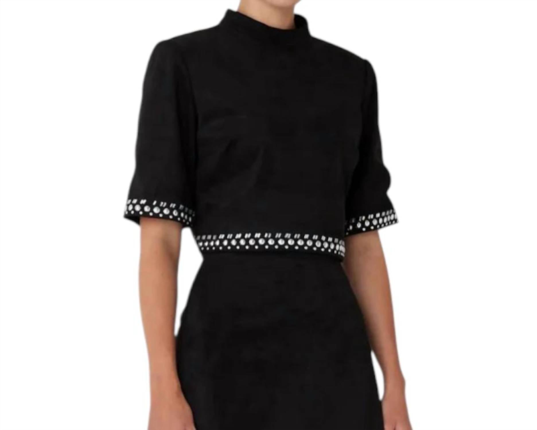 Js71 - Zoe Studded Mock Neck Top