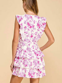 Pretty Follies - Ruffled Sleeveless Mini Dress
