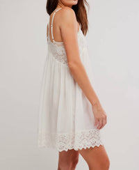 Free People - Fiona V Neck Slip Mini Dress