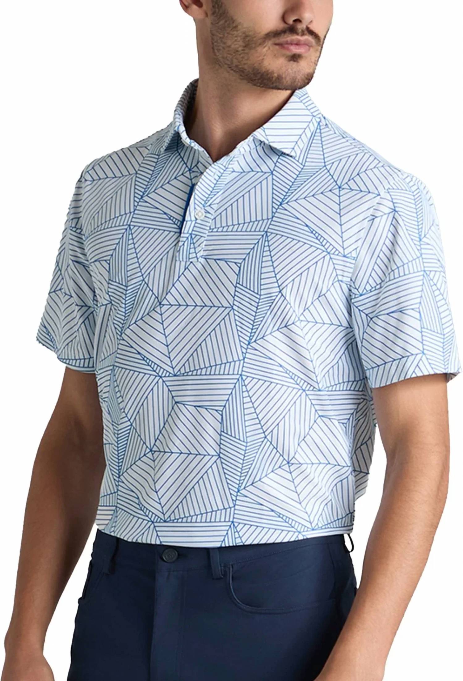G/Fore - Geometric Tech Piqué Performance Polo Shirt