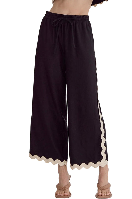 Entro - Ric Rac Wide Leg Trousers