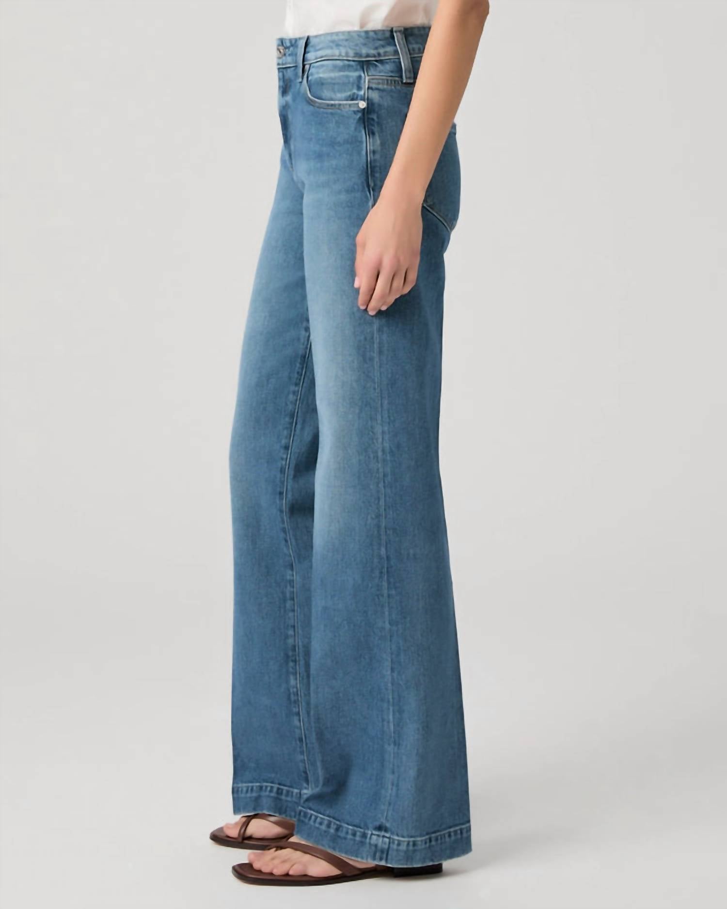Paige Leenah Wide Leg Jean in cranked up - women's jeans - alternate view