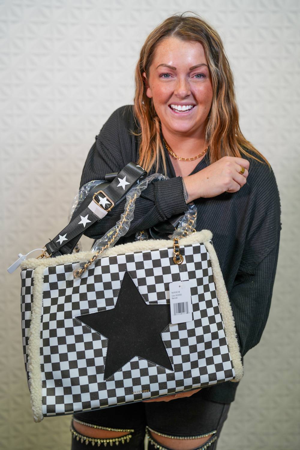 Vintage Havana - Women's See It My Way Checkered Handbag