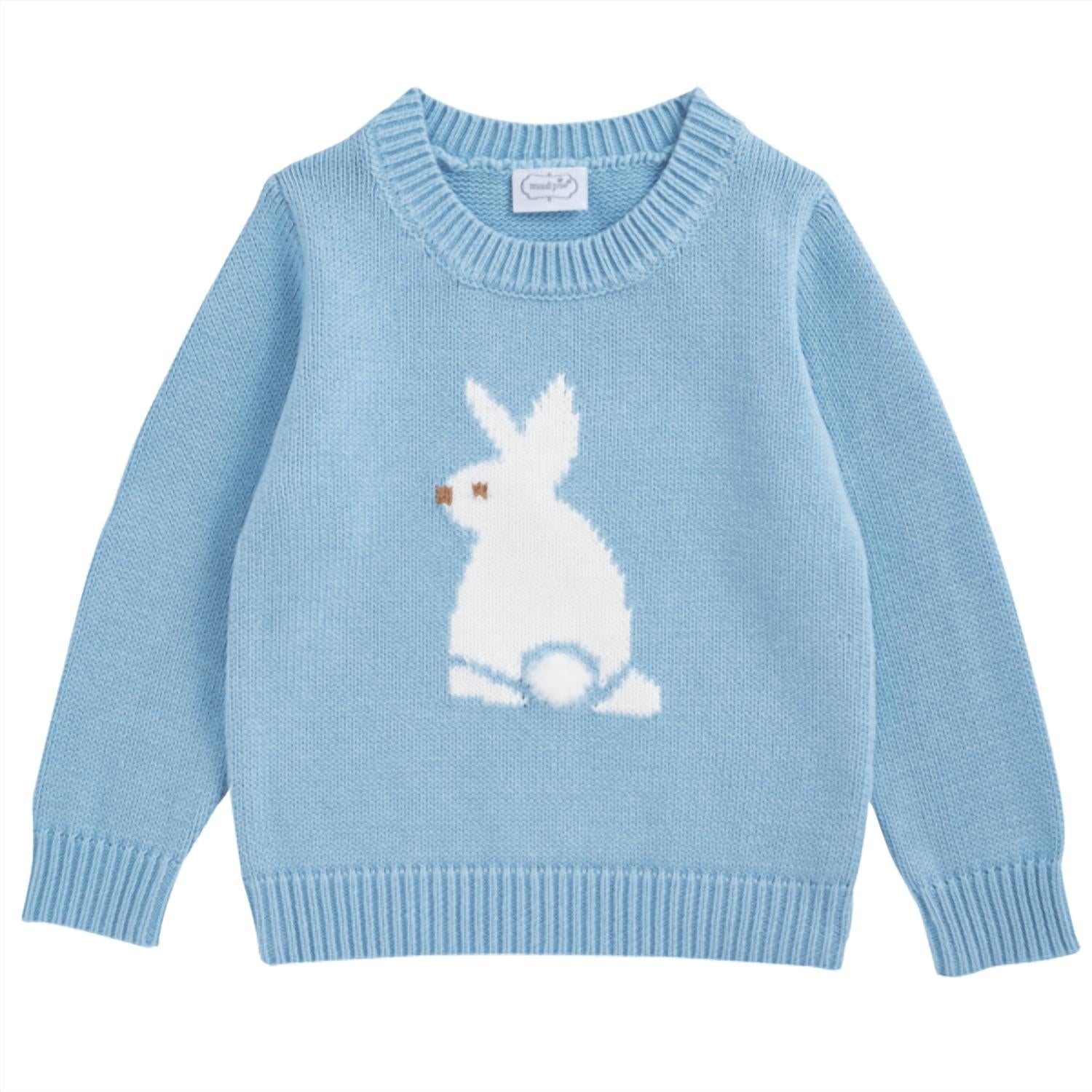 Mudpie - Kid's Crew Neck Boy Bunny Sweater