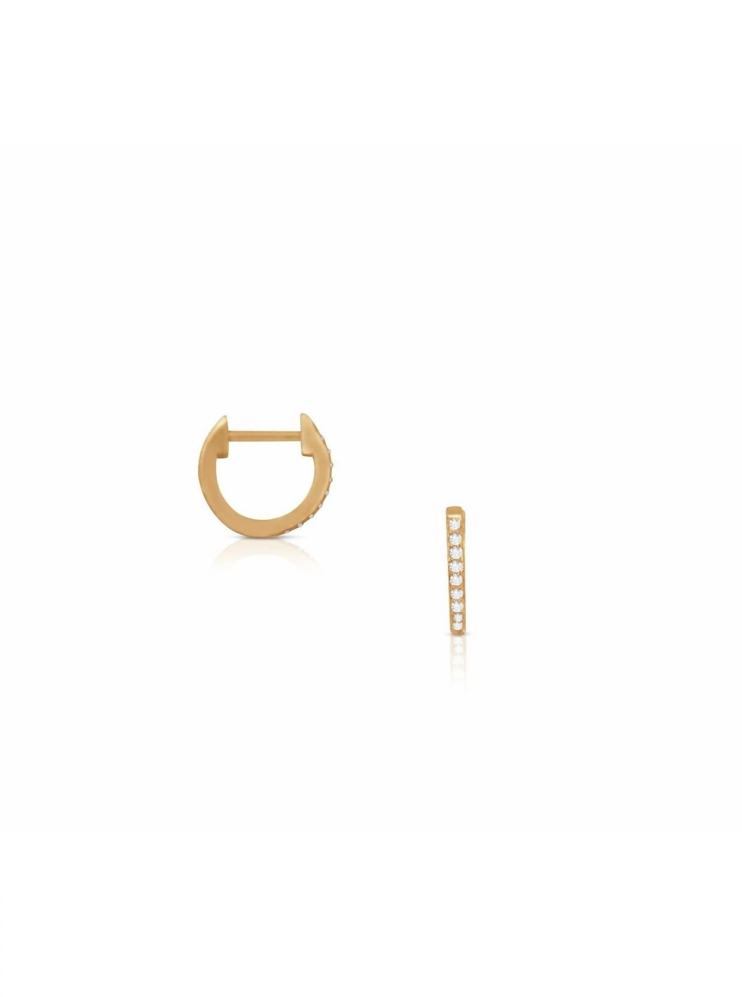 House Of Jewels - Women's Rhinestone Huggies Earring