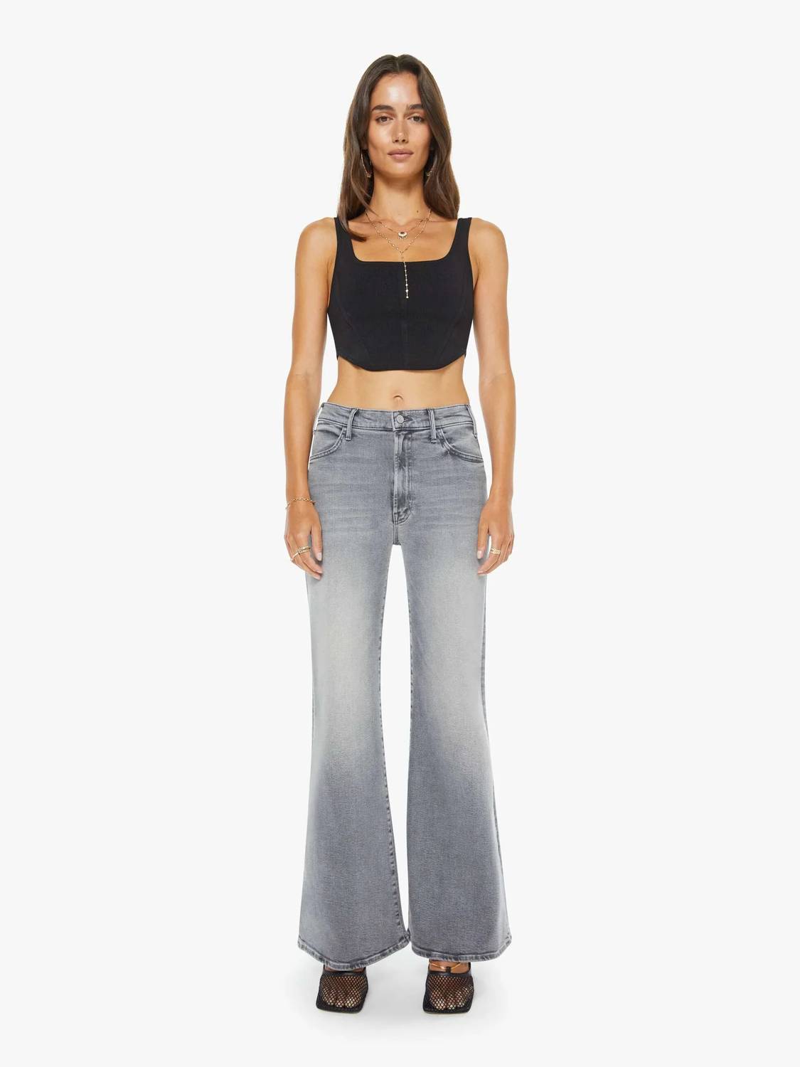 Mother - The Hustler Roller Skimp Wide Leg Jean