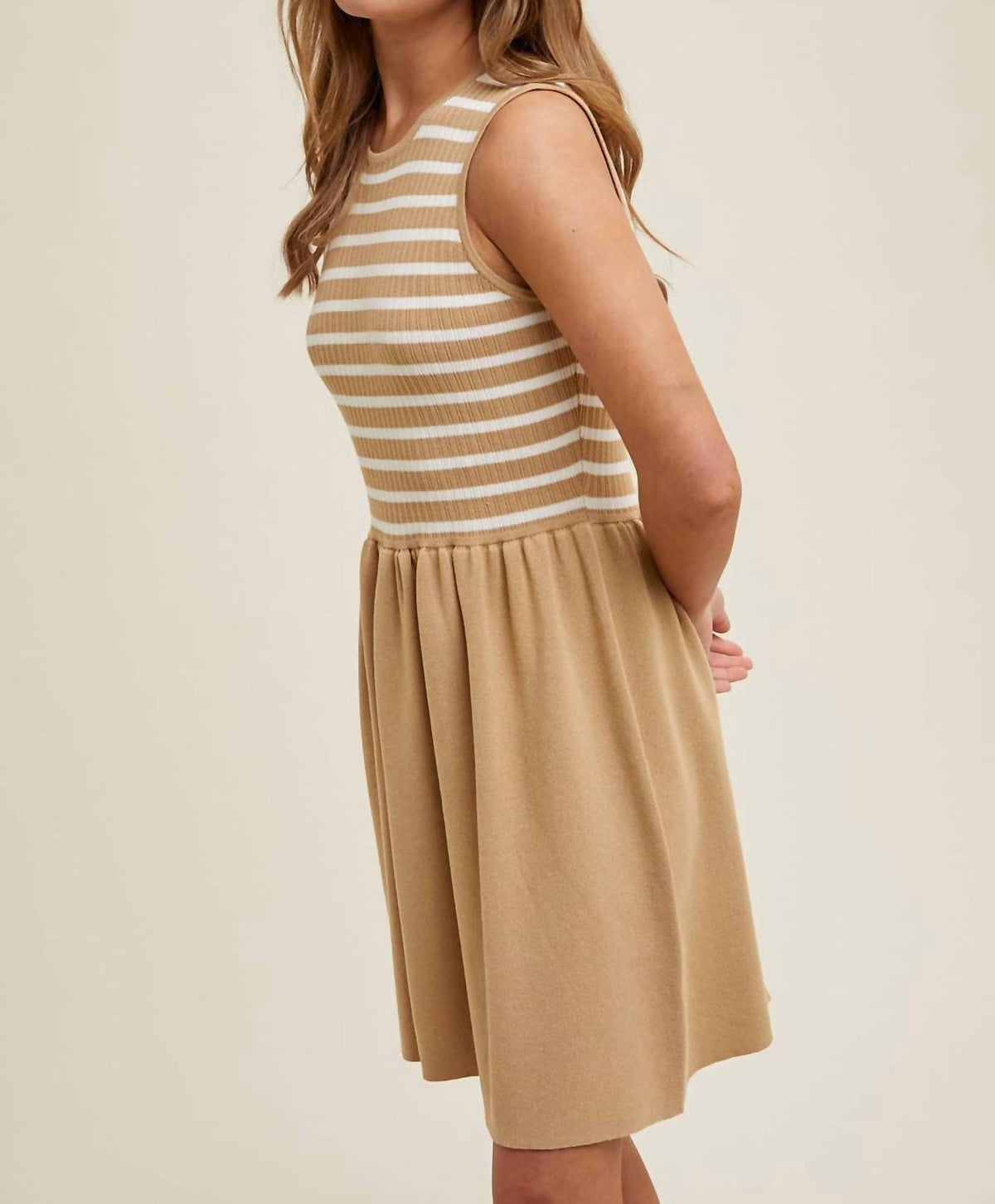Wishlist - Wren Striped Contrast Skirt Tank Knit Dress
