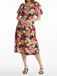 Tyler Boe - Brit Abstract Floral Tie Dress