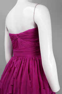 Monique Lhuillier - Women's Strapless Tiered Cut Short Dress