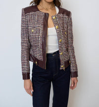 Central Park West - Billie Houndstooth Combo Jacket