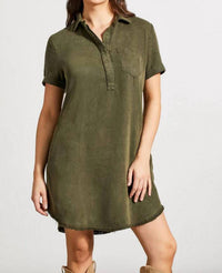 Tribal - Shirt Dress With Pockets