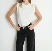 Nation Ltd - Micca Buttoned Shoulder Tank Top