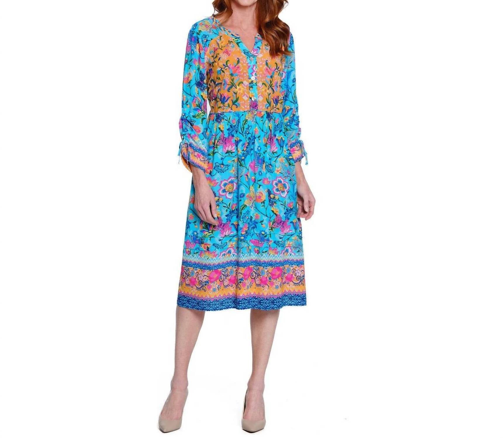 John Mark - Mix Print Embroidered Dress
