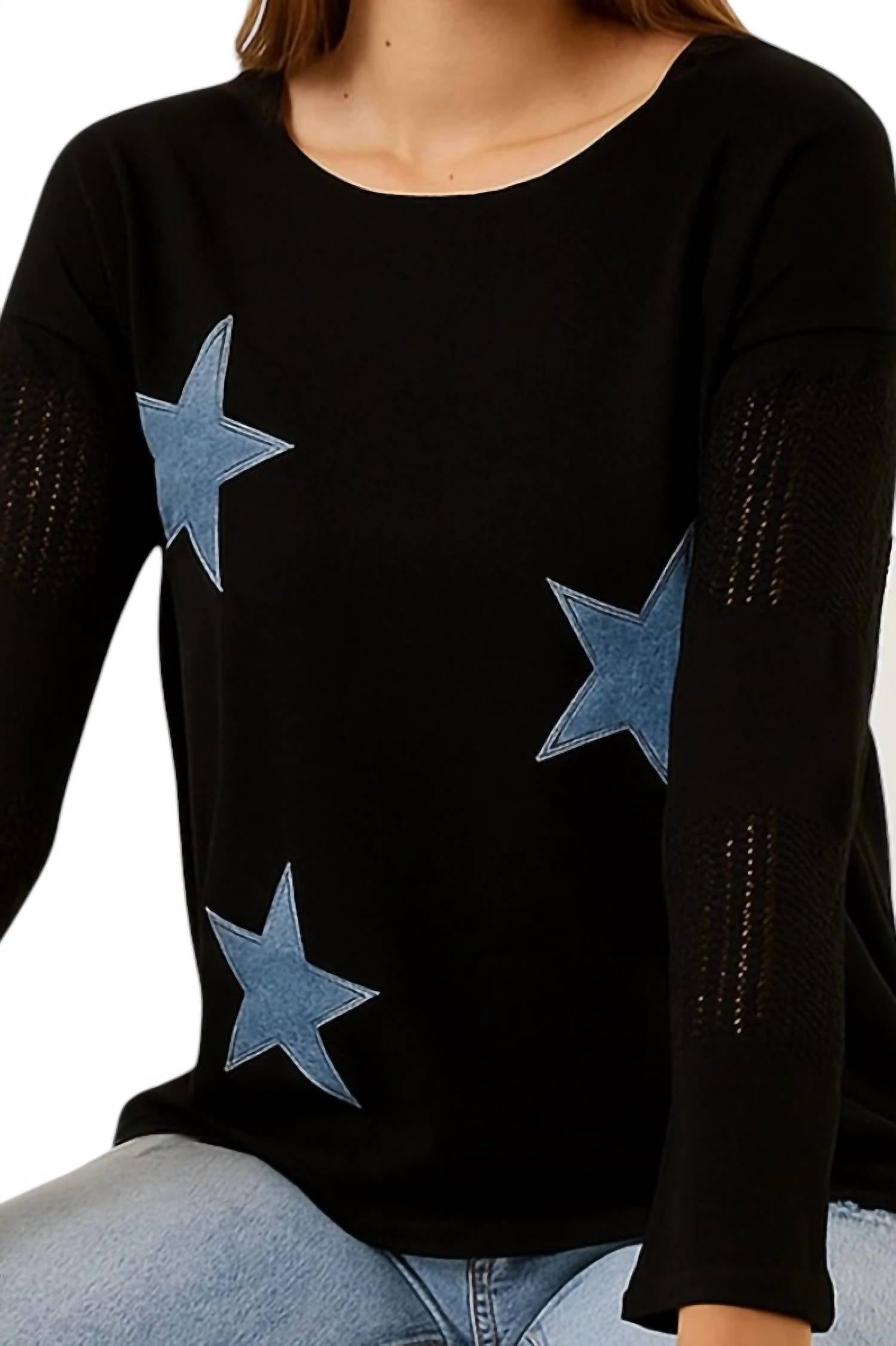 French Kyss - Long Sleeve Star Top