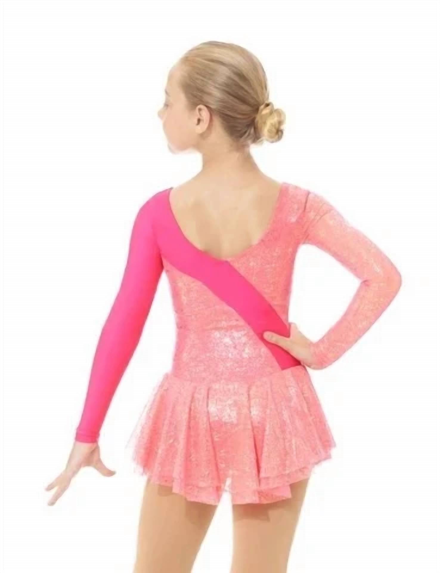 Mondor - Shimmer Asymmetrical Long Sleeve Skate Dress