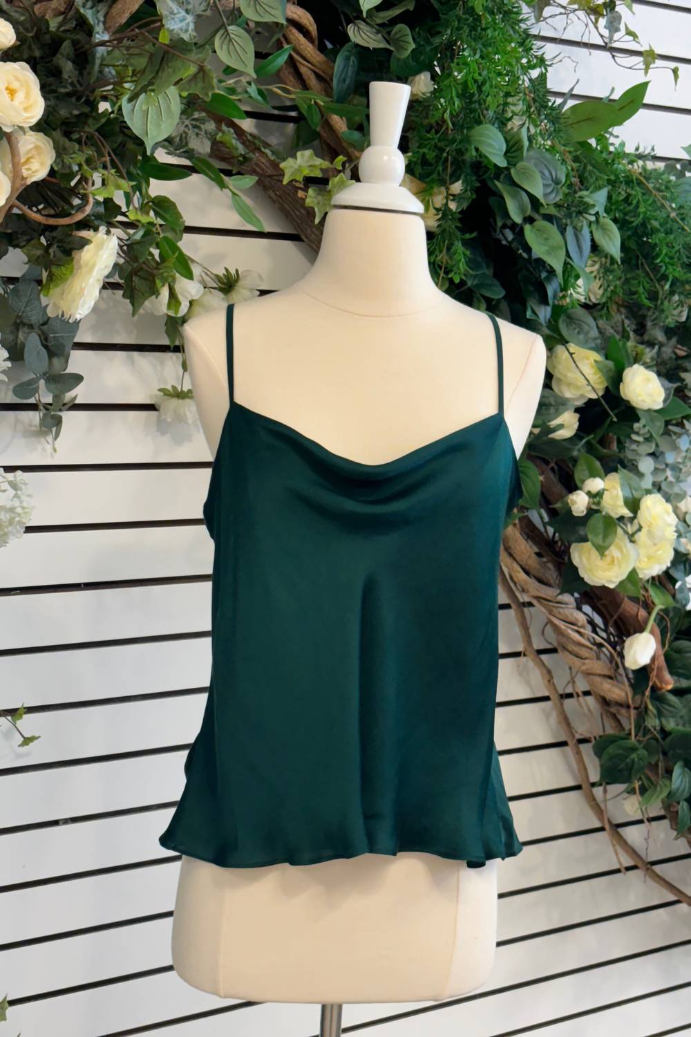 Karina Grimaldi Thea Top in emerald - women's shirt - alternate view