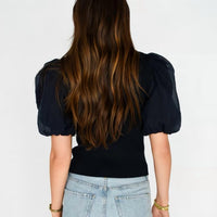 Lucy Paris - Barra Mixed Knit Top