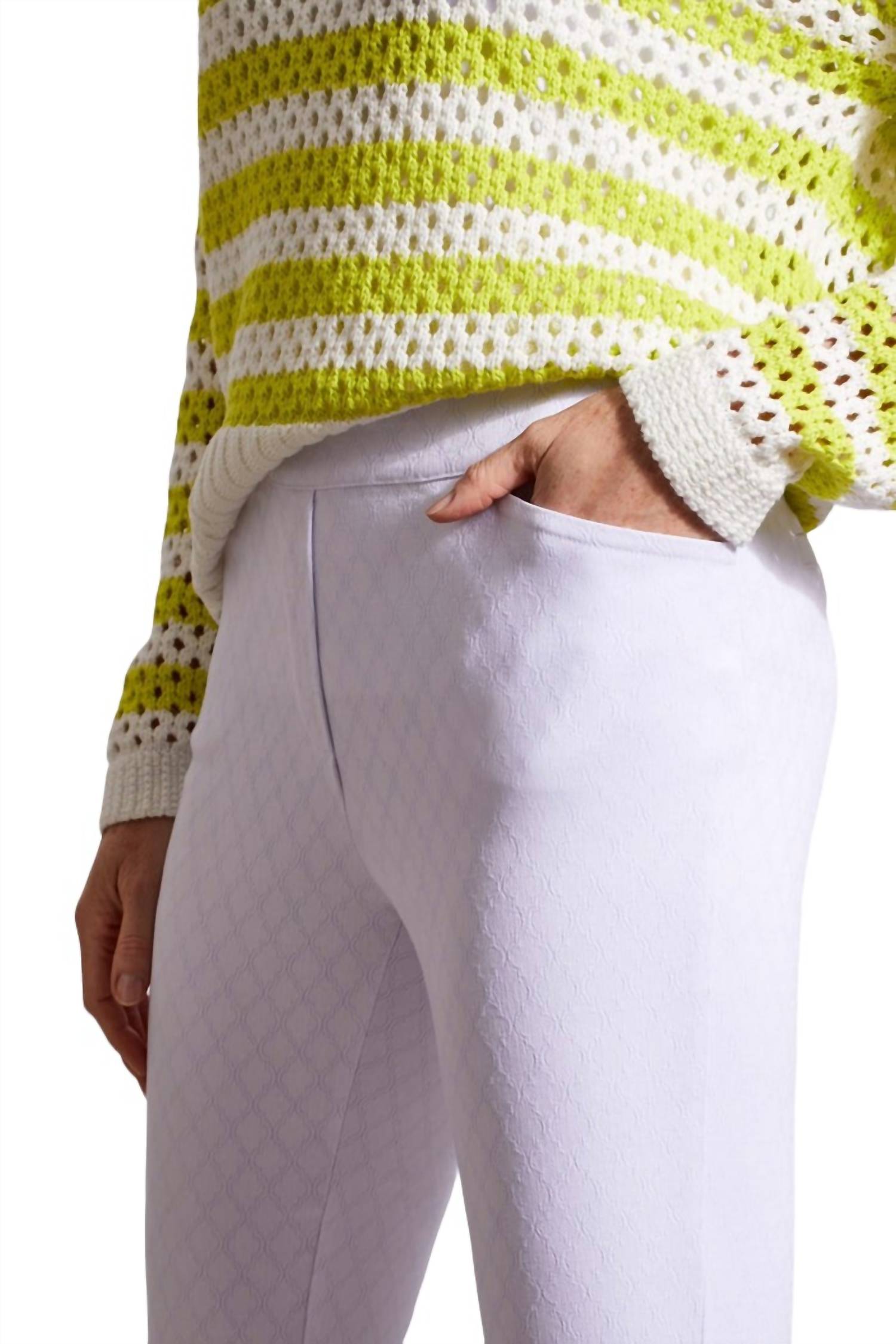 Tribal - Pull on Capri with rounded slits Pants