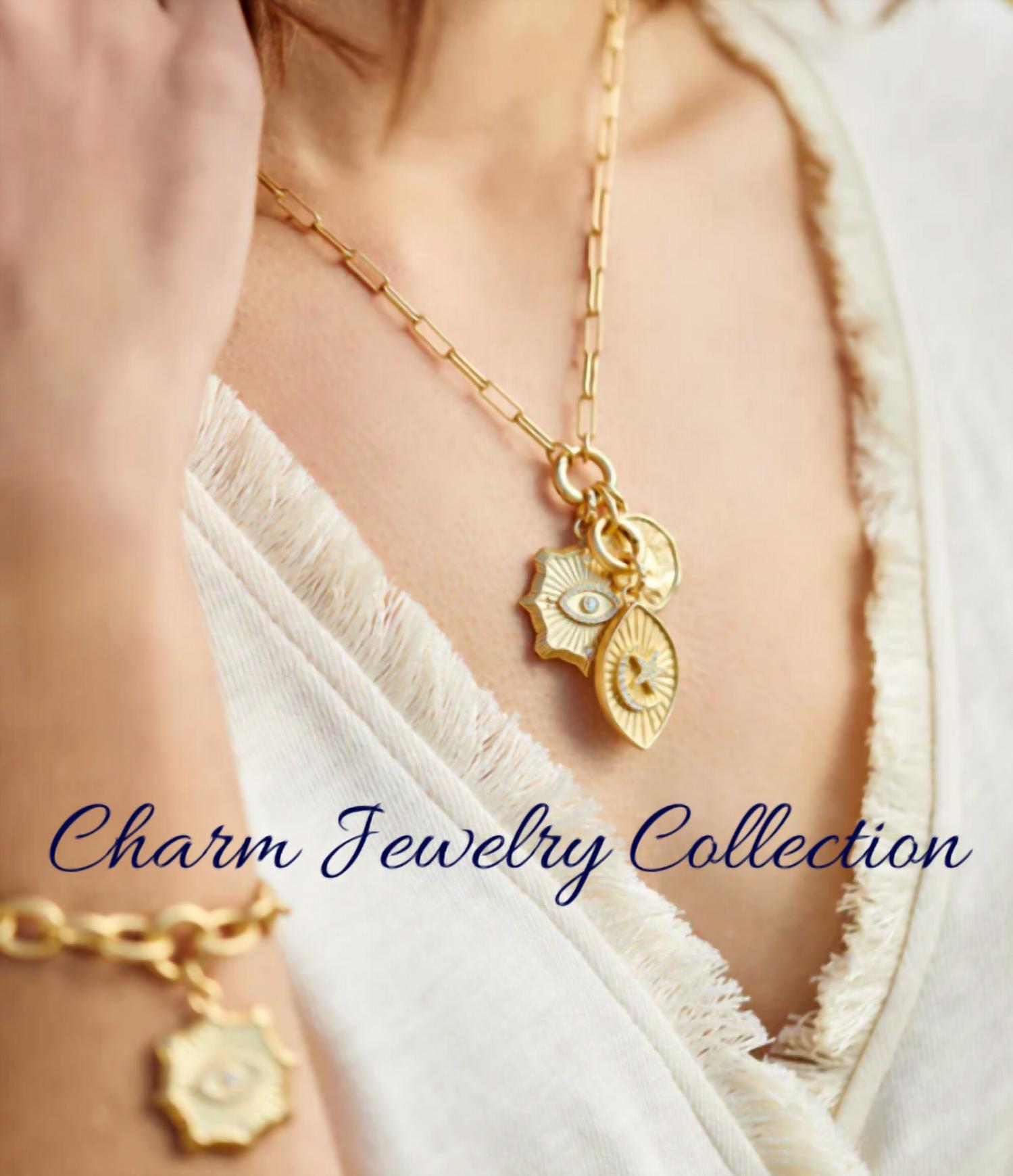 spartina 449 Toggle Charm Necklace Base in gold - women's jewelry - detail view