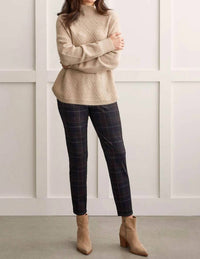 Tribal - Long Sleeve Mock Neck Knit Sweater