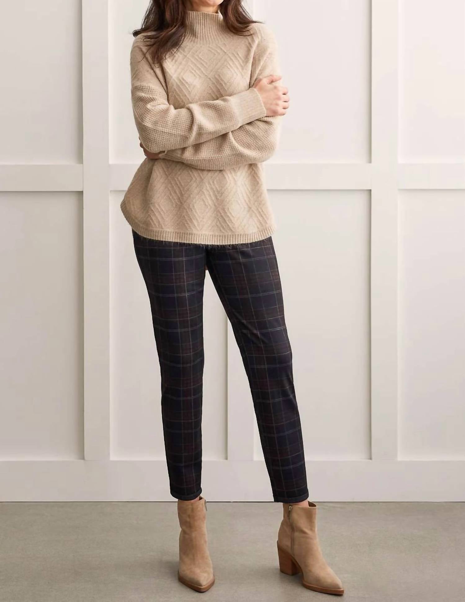 Tribal - Long Sleeve Mock Neck Knit Sweater