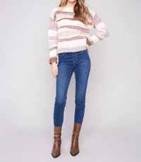 Charlie B - Patchwork Knit Drop Shoulder Sweater