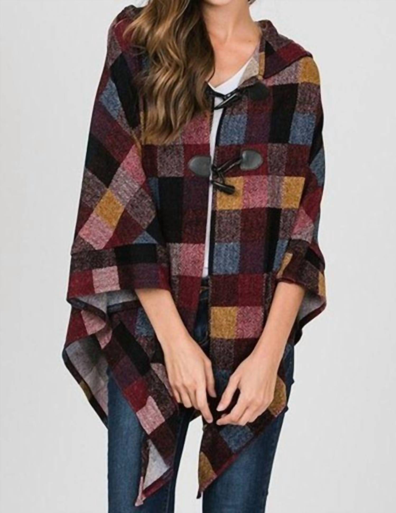 Style Usa - Cool Nights Hooded Poncho