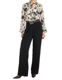 ALLISON NEW YORK Joan Wide Leg Pants in black - women's pants