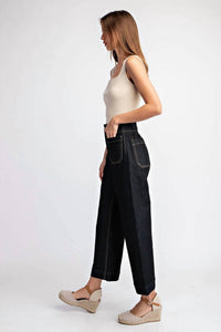 Ee:Some - Midnight Muse Cropped Denim Pants