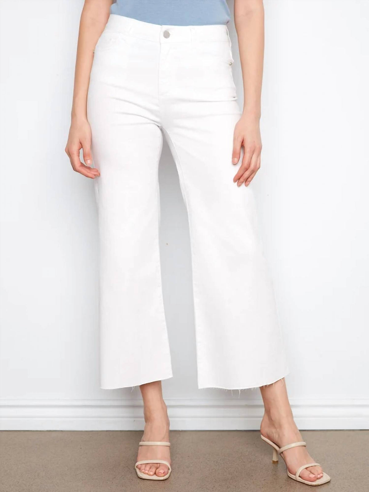 Charlie B - Cropped Flare Twill Pants