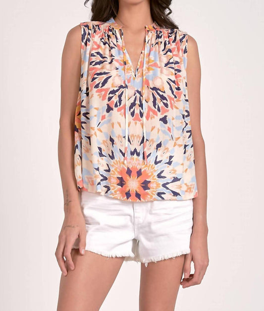Elan - Sleeveless Kaleidoscope Top