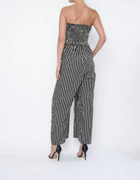 Flora Bea - Kollyns Strapless Smocked Jumpsuit
