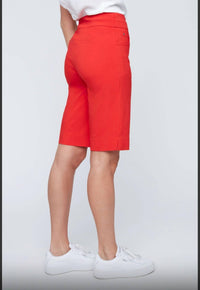 Renuar Course Classic Pull-on Shorts in scarlet - women's shorts - detail view