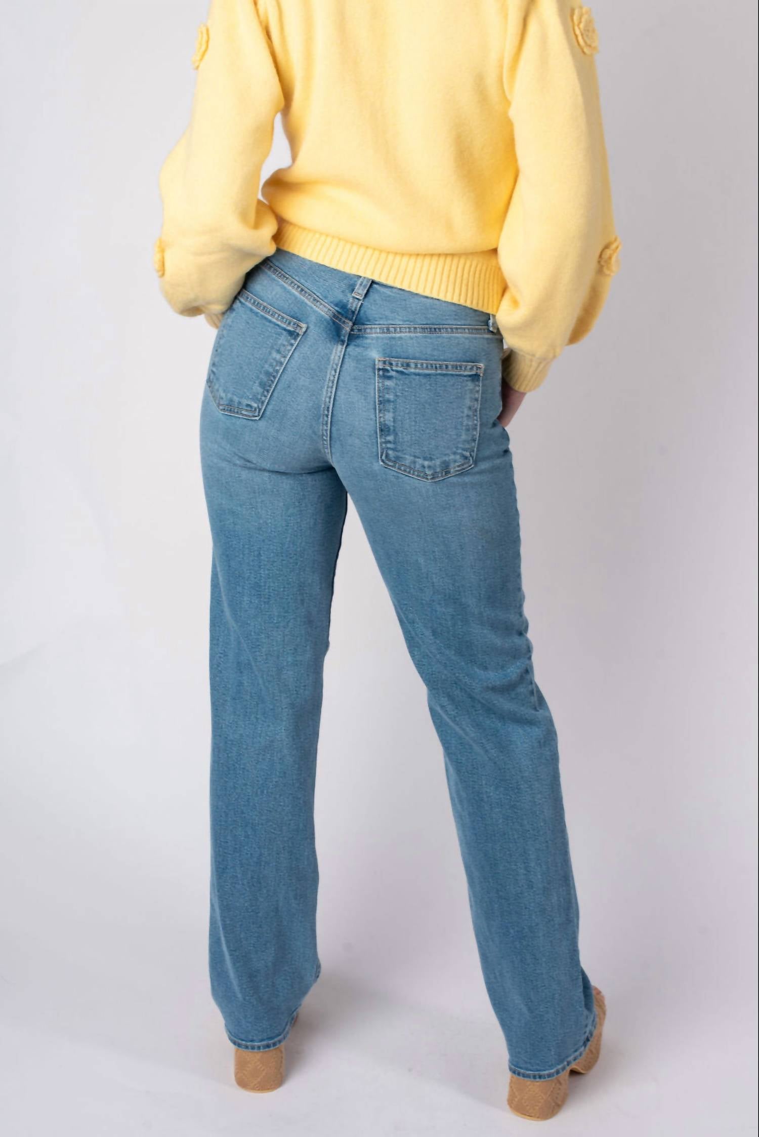 Just Black Denim - Macon High Waist Straight Leg Jeans
