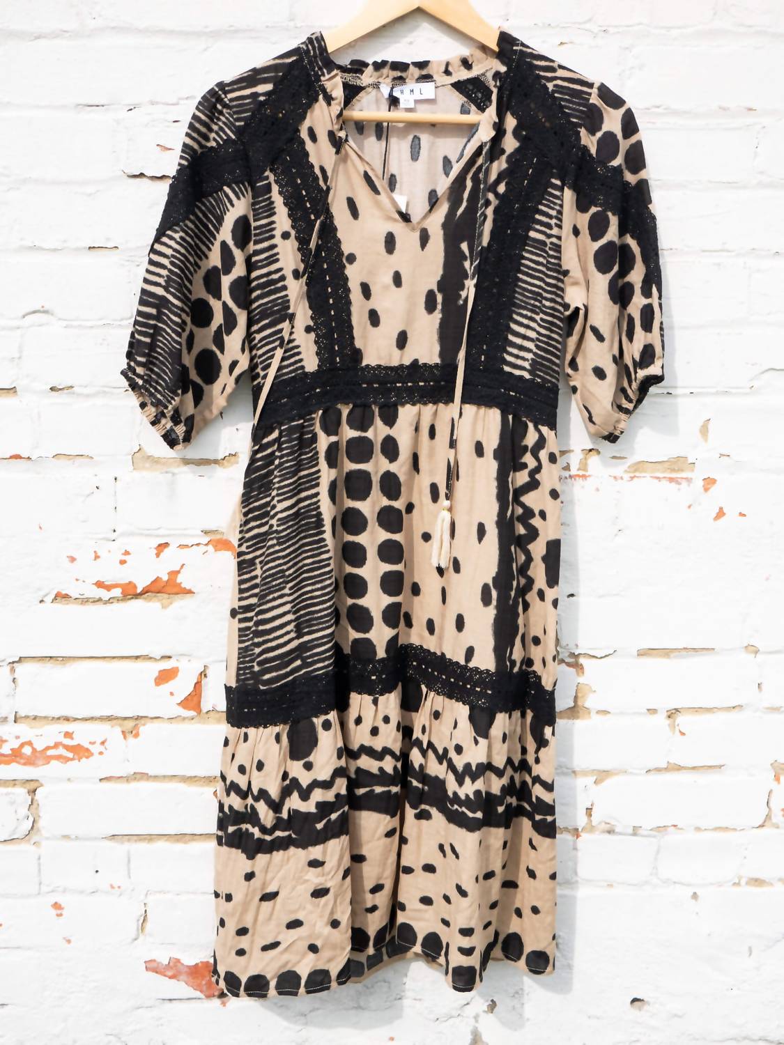 Thml - Mixed Print Tassel Midi Dress