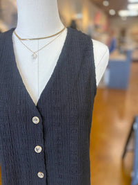 Kld. Signature - Women's Textured Button Front Vest