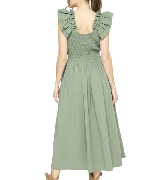 Entro - Smocked Midi Dress