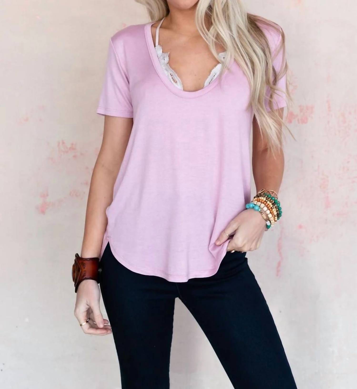 Three Bird Nest - Scoop Neck Bralette Tee