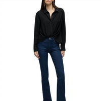 Hudson - Women's Long Sleeve Knotted Button Down Shirt