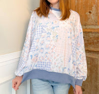 Haptics - Oversized Patchwork Sweatshirt Top